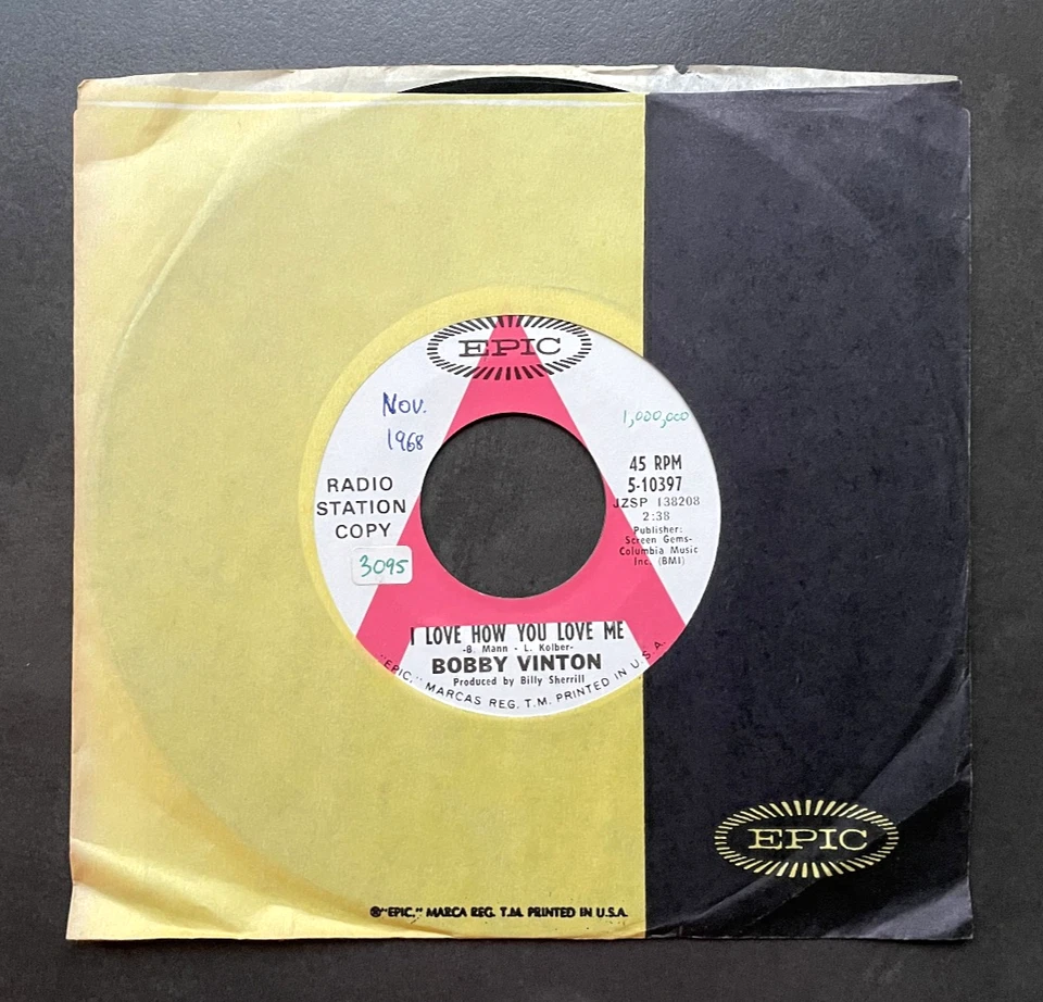 7" Bobby Vinton - I Love How You Love Me - US Epic Promo - Bild 1 von 1