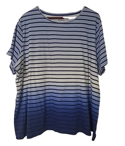 Croft & Barrow Damen-T-Shirt Größe 3X gelb & weiß klassisch Tee 100 % Baumwolle - Bild 1 von 5