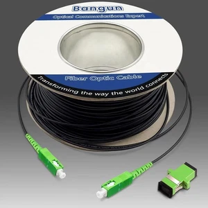 Cable de Internet de fibra óptica blindado para exteriores SC/APC de 500 pies (150 metros) - Imagen 1 de 14