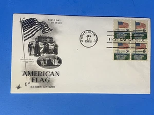 1968 FIRST DAY COVER - 6c - AMERICAN FLAG    HISTORIC FLAG SERIES - Picture 1 of 2