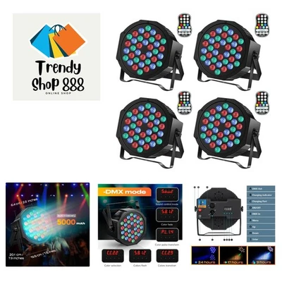 Rechargeable Par Can Lights Wireless LED Uplights Battery Powered Uplighting ... - Image 1 of 4