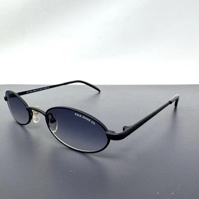 GAFAS DE SOL VINTAGE RALPH LAUREN POLO JEANS SIMON HECHAS EN ITALIA 47/21 Negro Mate Foto 1 de 4