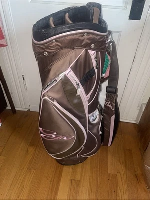 OGIO Shadow Women’s Golf Bag 8 Way Dividers Cart Bag Brown Pink Trim Exc Cons - Image 1 of 4