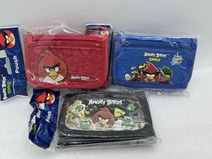 Angry Birds (Juego de 3) Tríptico Niños Billetera Dinero Portamonedas (Rojo, Negro, Azul) - Imagen 1 de 7