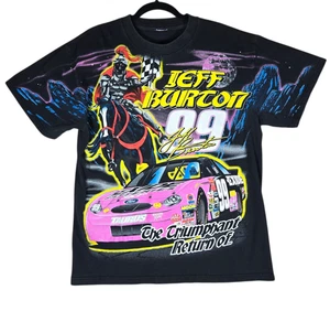 Vintage 1999 NASCAR All Over Shirt Mens Large Jeff Burton Track Master Returns - Picture 1 of 15