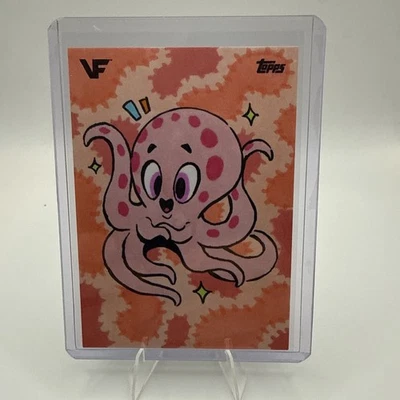 Topps Chrome VeeFriends Sympathetic Squid 1/1 Scale Sketch Zigggy Card Auto  - Image 1 of 4