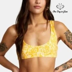 RVCA Forever Bralette Reversible Bikini Top Size M - Picture 1 of 6
