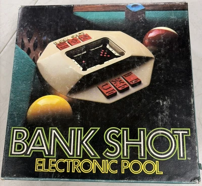 Banco eletrônico vintage Parker Brothers jogo de bilhar tiro 1980 funciona - Imagem 1 de 4