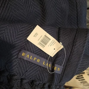 Ralph Lauren Hamilton Überwurf Decke - Marine 54"x72" Neu mit Etikett - Bild 1 von 2