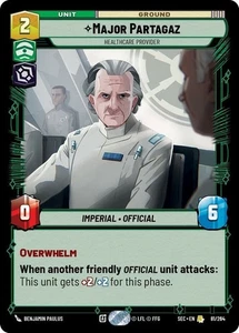 x1 Major Partagaz - Healthcare Provider R Star Wars Secrets of Power M/NM - Picture 1 of 1