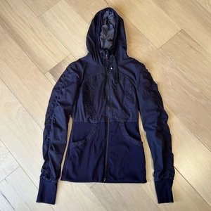Lululemon Dance Studio Reversible Purple Hooded Jacket Women’s 8 - Picture 1 of 6