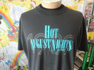 T-shirt vintage anni 80 Hot August Nights 1989 Reno Nevada Casino 2XL - Foto 1 di 4