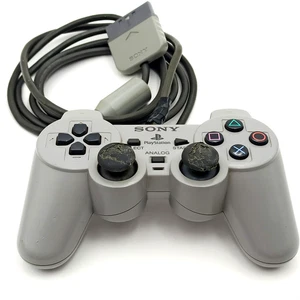 Controller ps1 originale dualshock psone joypad joystick sony scph 1200 grigio - Foto 1 di 6