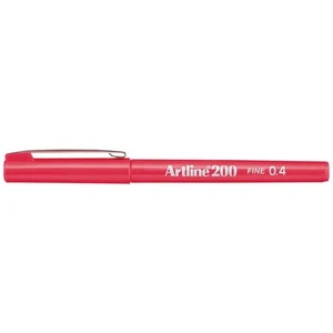 Artline 200 Fineliner Pen Red - Picture 1 of 2