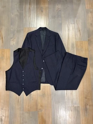 Vintage Union-Made 3-Piece Suit In Blue - Image 1 of 4