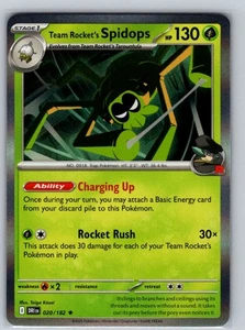 Team Rocket's Spidops - 020/182 Holo Rare SV10: Destined Rivals NM - Picture 1 of 2