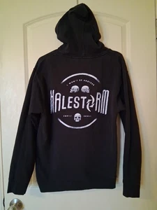 Halestorm Band Y2K Full Zip Black Hoodie Jacket Size Medium Metal Music - Picture 1 of 12