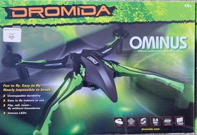 Dromida Ominus Quadcopter Drone - Blue - Original Box and Manuals  - Image 1 of 4