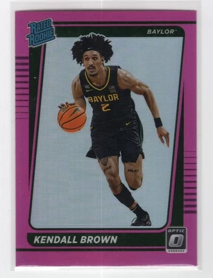 Kendall Brown 2022 Panini Chronicles Donruss Optic Draft Rated Rookie Pink #16 - Image 1 of 2