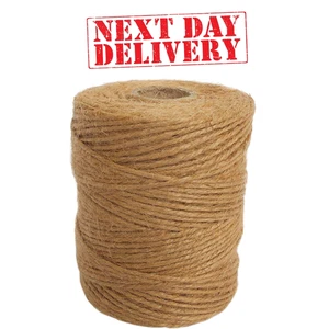 Jute Twine Biodegradable Garden Twine - 333 Feet / 101m Jute String, 3 Ply 2mm.. - Picture 1 of 8