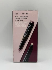 Bobbi Brown Mini Long Wear Cream Eye Shadow VANILLA & DUSTY MAUVE Duo Set Boxed - Picture 1 of 4