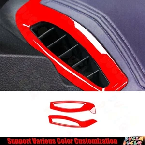 Dashboard L&R Air Outlet Vent Cover 2* For Toyota C-HR CHR 2016-2020 Bright Red - Foto 1 di 3