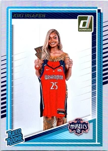 2025 Donruss WNBA #94 Kiki Iriafen, Washington Mystics RC Rated Rookie Holo - Picture 1 of 2