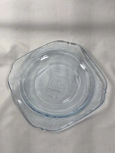 Vintage Blue Federal Glass Madrid Pattern 6" Bread And Butter Dessert Plate - Picture 1 of 4