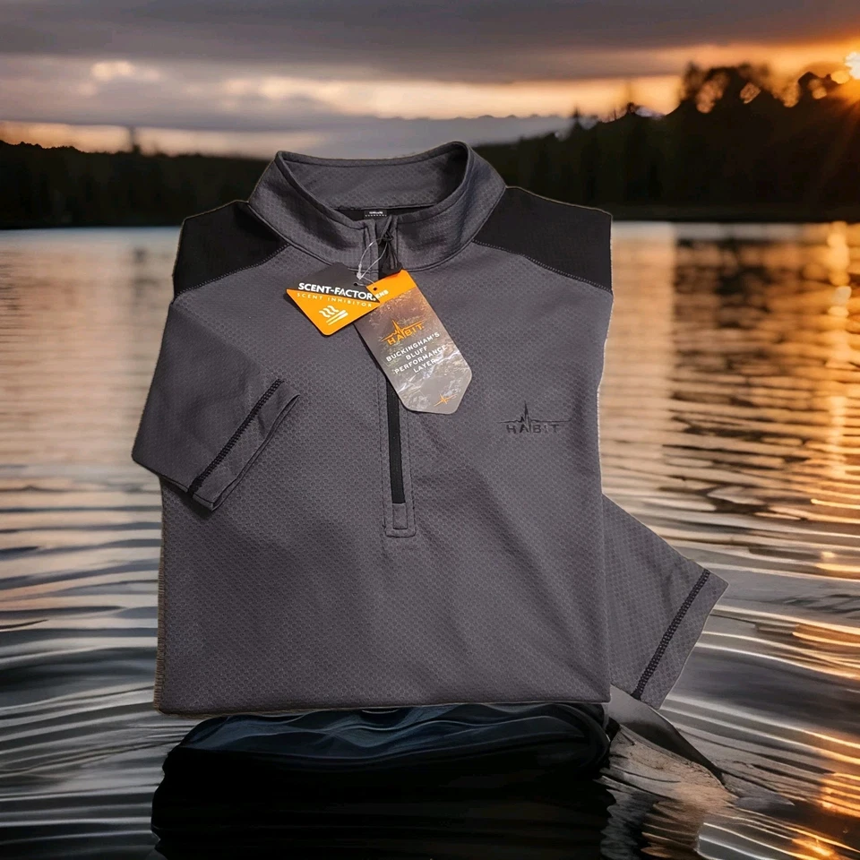Habit Jacket Scent-Factor Realtree Lightweight 1/4 Zip Pullover Size XL