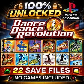 Dance Dance Revolution Save ALL PlayStation 2 PS2 Memory Card Unlocked Saves