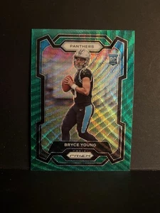 2023 Prizm Bryce Young Green Wave Rookie RC #311 - Carolina Panthers - Picture 1 of 2