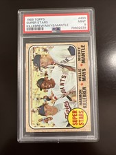 1968 Topps Super Stars #490 Willie Mays, Harmon Killebrew, Mickey Mantle PSA 9