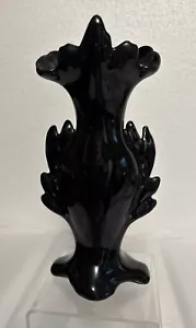 Camark Vintage schwarze 8 1/4" Blumenvase 50er Jahre - Bild 1 von 7