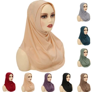 Sciarpa musulmana hijab amira turbante foulard istantaneo scialli preghiera islamica - Foto 1 di 41