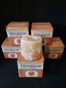 HIMALAYAN NATURAL ROCK SALT TEALIGHT HOLDER - OVER 1 KILO - Picture 1 of 11