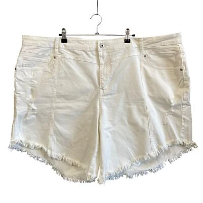 Pantalones Cortos Ashley Sterwart Blanco Corte Dobladillo Crudo Talla 28/48 en Cintura  Foto 1 de 4