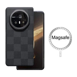 For Honor Magic V3 Magsafe Case Real Carbon Fiber Grids Thin Hard Magnetic Cover - Picture 1 of 27