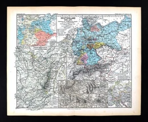 1880 Spruner Map Germany 10 1871 North German Confederation Franco Prussian War - Picture 1 of 6