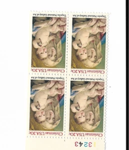 US Scott # 2026, Madonna & Child, Christmas, Plate Block of (4) 1982 MNH - Picture 1 of 1