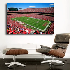 Arrowhead Stadium Kansas City Chiefs MAN CAVE PANORAMIC Canvas/Glossy Pick Size - Picture 1 of 6