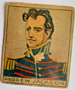 Tarjetas de tira de historia americana 1930 R129 Andrew Jackson #320 - Imagen 1 de 3