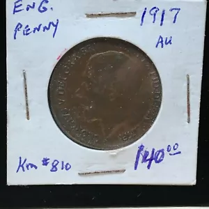 Great Britain 1917 1 Penny KM#810 AU ***A901 - Picture 1 of 3