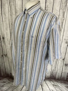 Paul Shark Short Sleeve Shirt Striped Mens Size 45 Chest 52” 54” Blue White XXXL - Picture 1 of 11