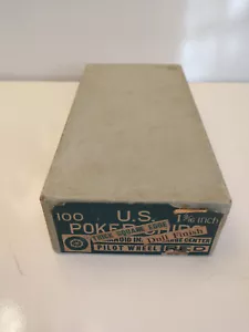 US Playing Card Over 80 Vintage Pilot Wheel Chips in Original Box (#1) - Picture 1 of 3