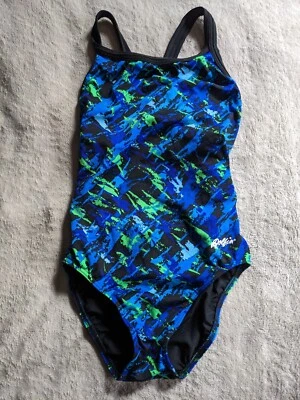 Traje de baño DOLFIN de una pieza para mujer talla 30 azul verde negro Foto 1 de 4