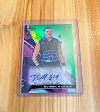 2021 Topps Finest WWE DOMINIK MYSTERIO On Card AUTO Green 49/99 #RA-DO