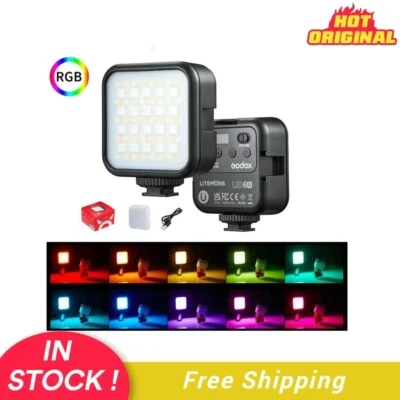 Godox LITEMONS LED6R RGB LED Video Light Rechargeable Camera Light CRI 95+ T6V2 - Image 1 of 4