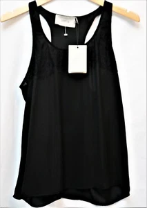 NWT Creative Commune for Stitch Fix "Miranda Lace Trim Racerback Tank"; Black; - Picture 1 of 3