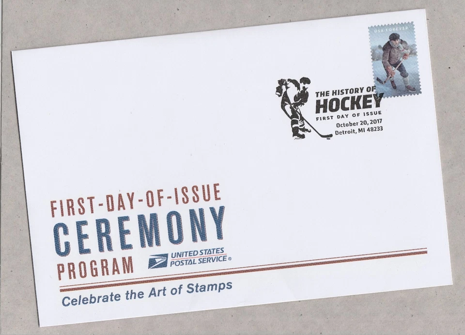 US 5253 History of Hockey Vintage Ceremony Program FDC 2017 - Image 1 of 1