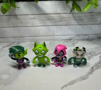 Teen Titans Go! Lote de mini figuras misteriosas Mattel bolsa ciega gatito niño bestia Foto 1 de 4